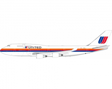 United Airlines B747-400 w/stand N188UA 1:200 Scale Inflight IF744UA0526