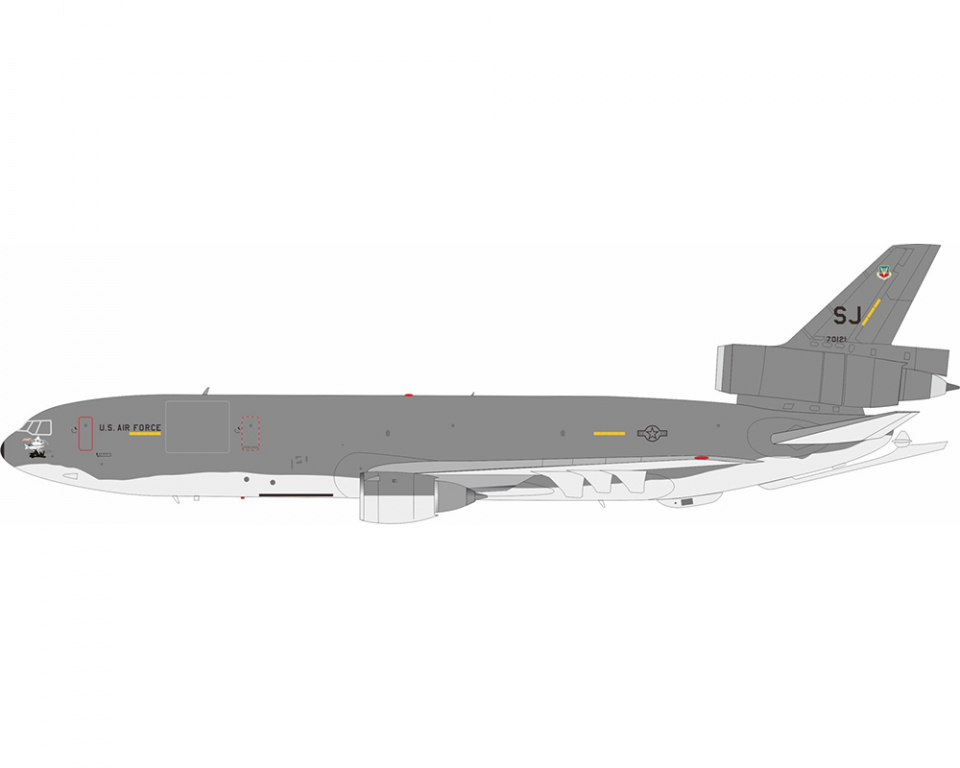 McDonnell Douglas KC-10A 1:200 スケール www.JetCollector.com: USAF KC-10A Extender w/stand 87-0121 1:200