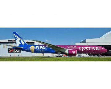 Qatar B777-300ER A7-BEH w/stand 1:200 Scale KJ Models KJ-B77W-255