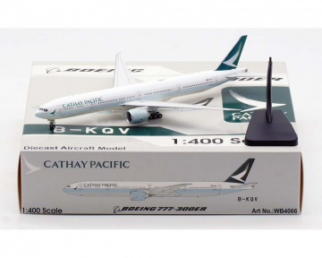 Cathay Pacific One World B777-300ER B-KQV detachable gear, w/stand 1:400 Scale AV400 WB4066