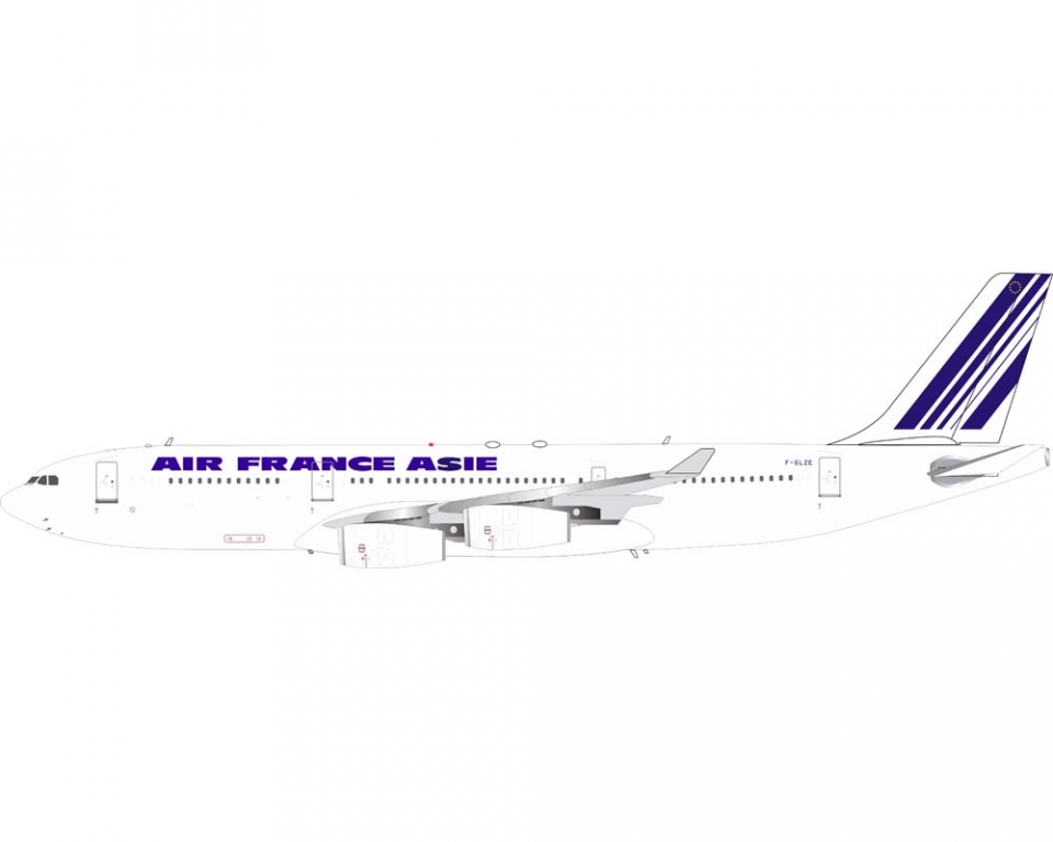 www.JetCollector.com: Air France Asie A340-200 w/stand F-GLZE 1