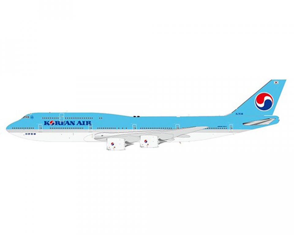 www.JetCollector.com: BLUEBOX KOREAN BOEING 747-8I w/stand HL7638