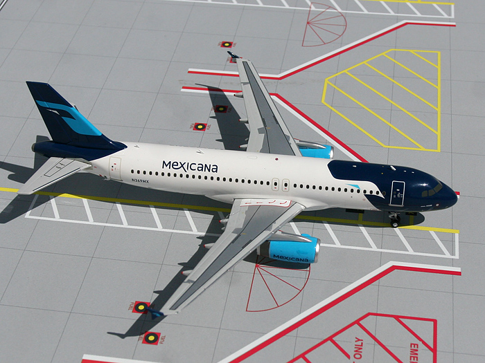 【絶版】G2MXA078 A320 メキシカーナ航空 N369MX 1/200 www.JetCollector.com: MEXICANA AIRBUS 320 (NEW C/S)