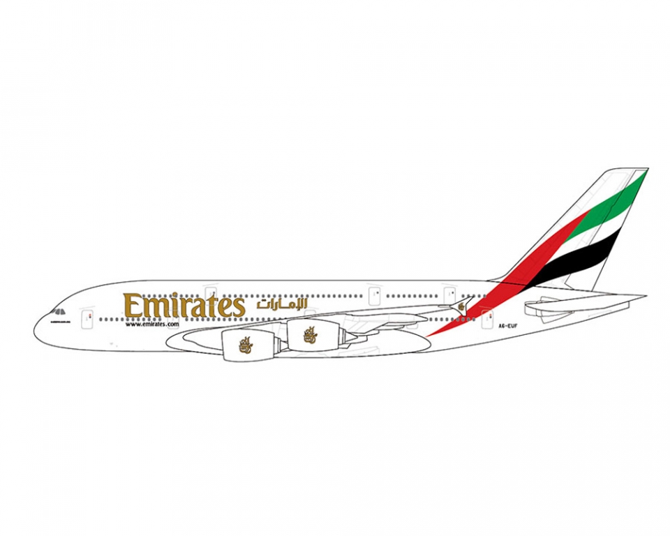 www.JetCollector.com: Gemini 200 Emirates A380-800 A6-EUF