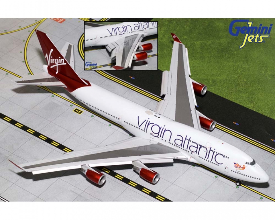 Virgin Atlantic 747モデル 1/200スケール Gemini www.JetCollector.com: GEMINIJETS VIRGIN ATLANTIC B747-400 FLAPS