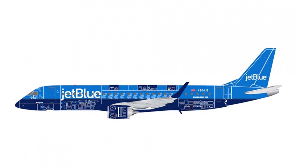 www.JetCollector.com: GEMINIJETS JETBLUE BLUE PRINT LIVERY ERJ-190