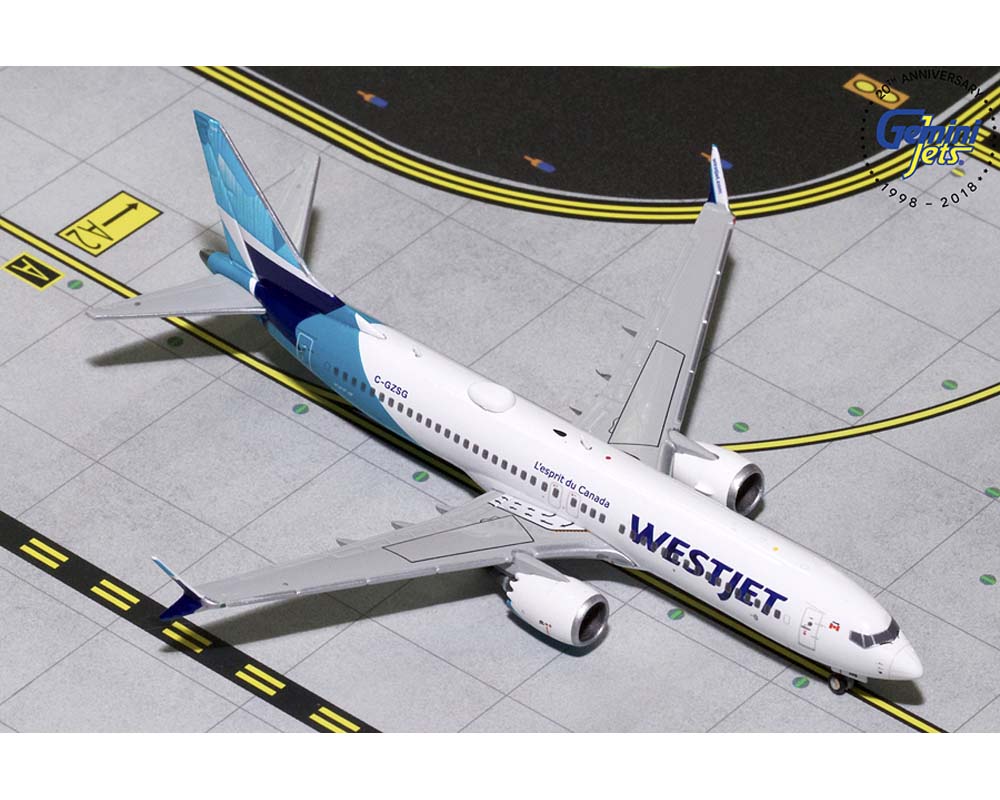 www.JetCollector.com: GEMINIJETS WESTJET B737 MAX8 NEW LIVERY C