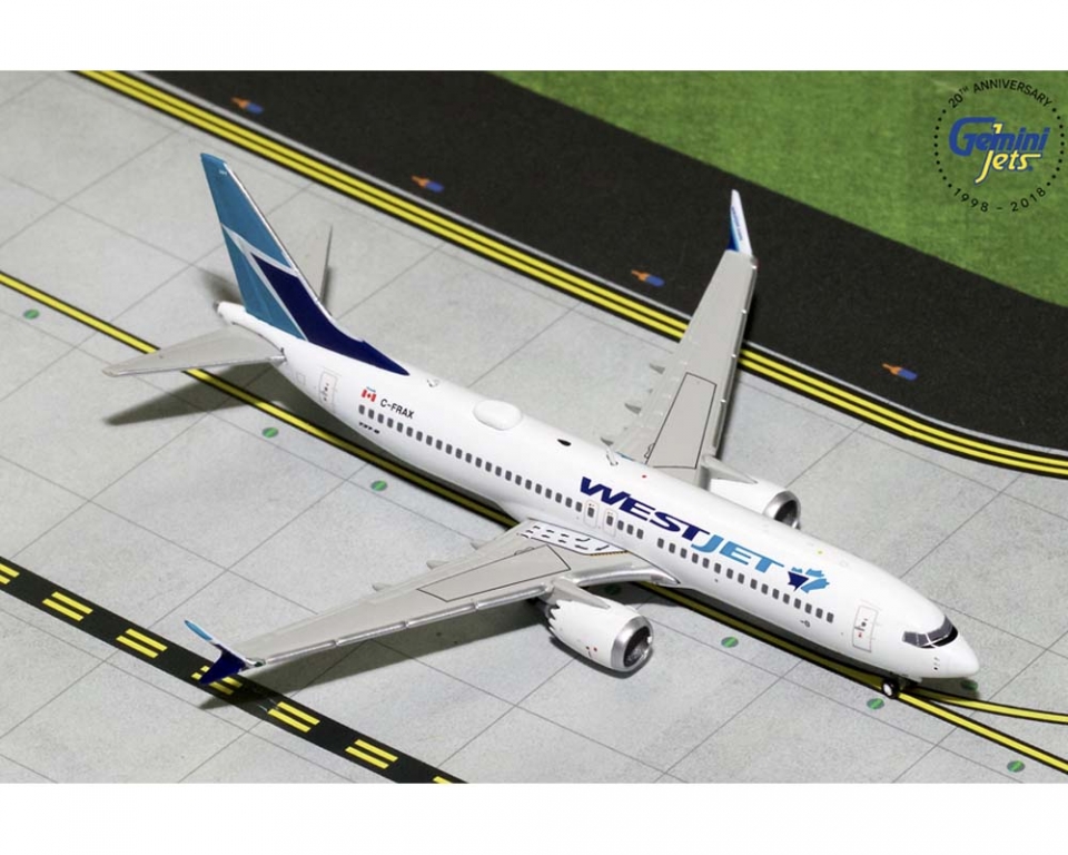 www.JetCollector.com: GEMINIJETS WESTJET B737 MAX8 OLD LIVERY C