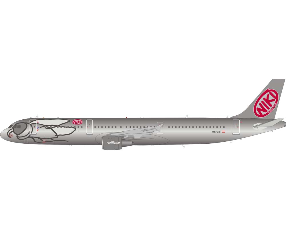 www.JetCollector.com: INFLIGHT NIKI A321 w/stand OE-LET 1:200