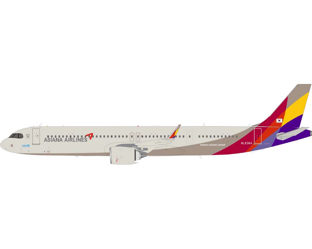 www.JetCollector.com: INFLIGHT ASIANA A321 w/stand HL8364 1:200