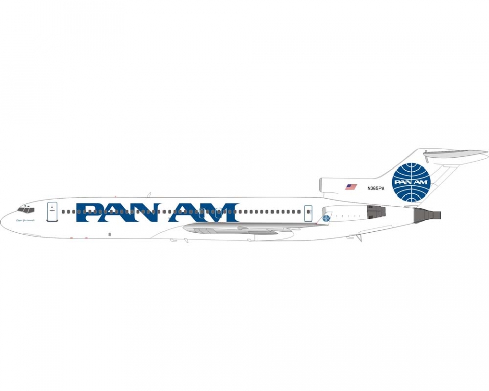 www.JetCollector.com: Pan Am B727-200 w/stand N365PA 1:200 Scale