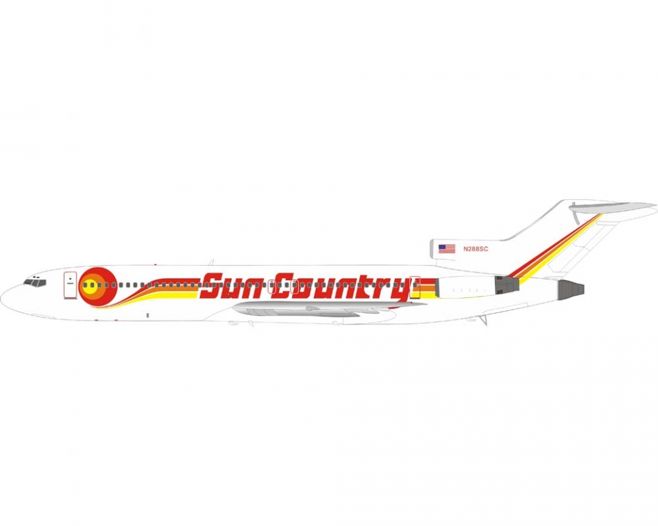 INFLIGHT 200 IF722SY0619 1/200 SUN COUNTRY AIRLINES B727-200 N288SC WITH STAND
