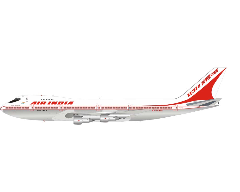 www.JetCollector.com: INFLIGHT AIR INDIA B747-200 w/stand VT-EBO 1