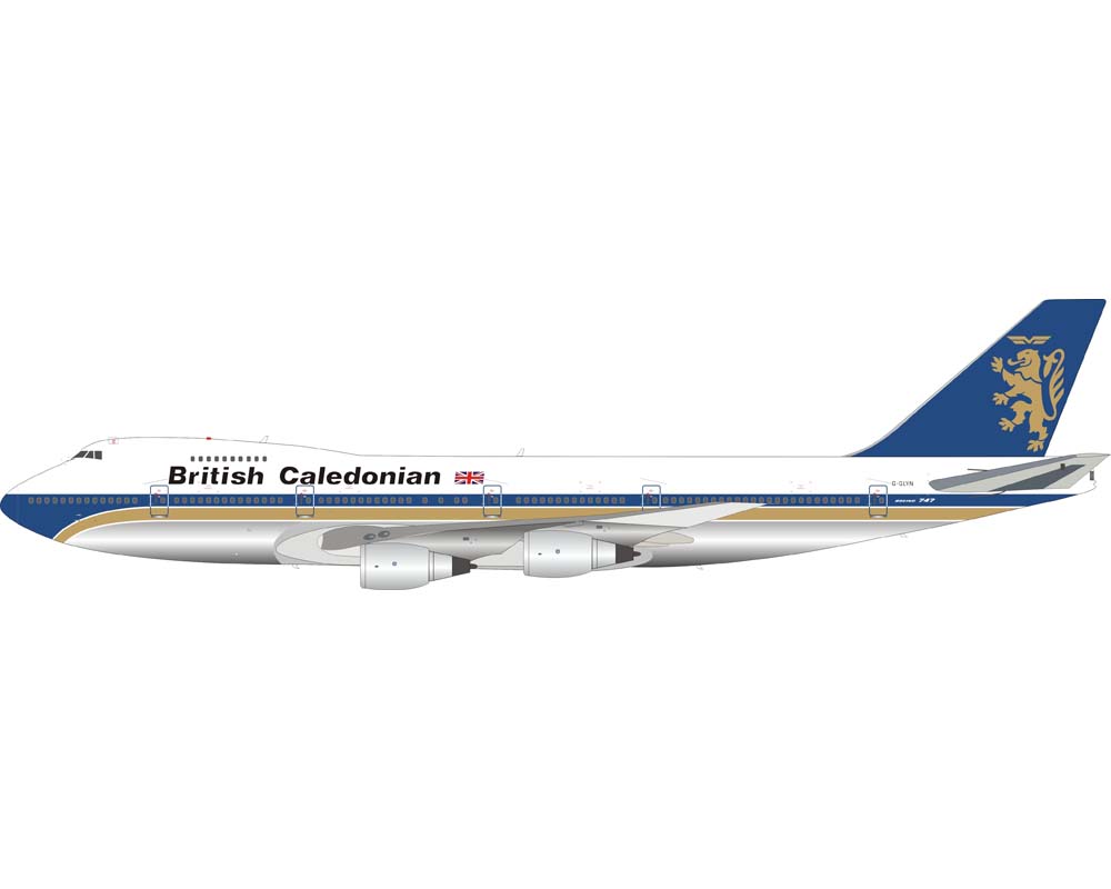 British Caledonian 航空機モデル 1/200 インフライト www.JetCollector.com: British Caledonian B747-200 w/stand G-GLYN 1