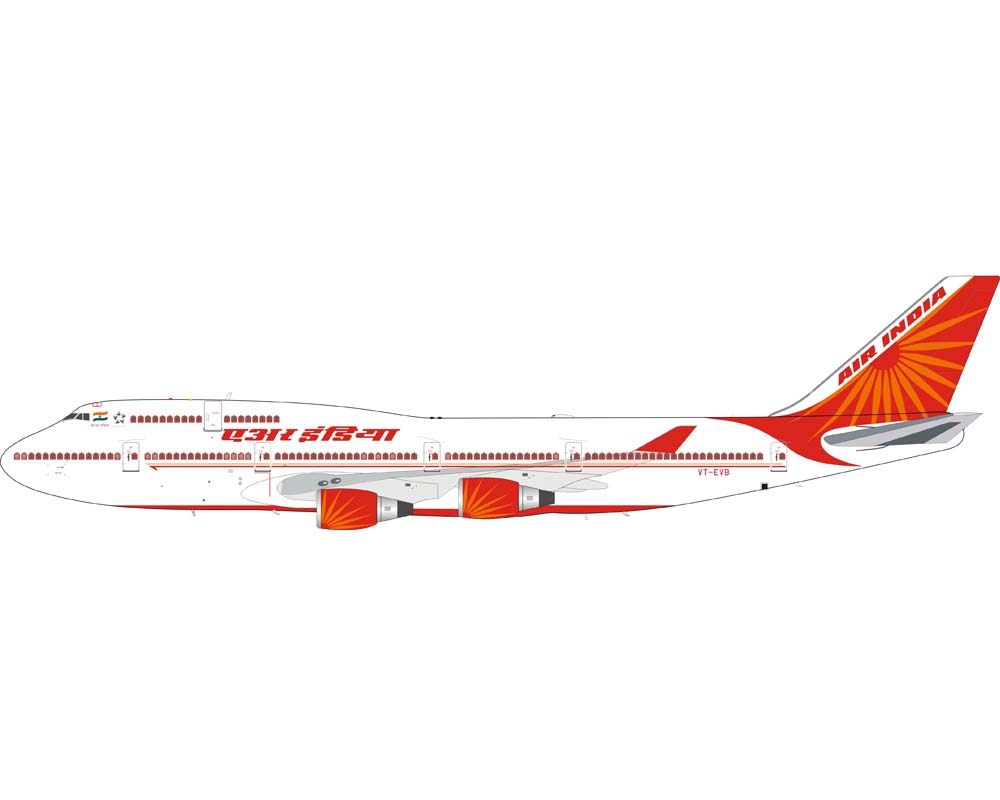 www.JetCollector.com: INFLIGHT AIR INDIA B747-400 w/stand VT-EVB 1