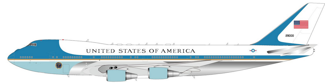 www.JetCollector.com: USAF Air Force One B747-200 VC-25A 29000 Polished