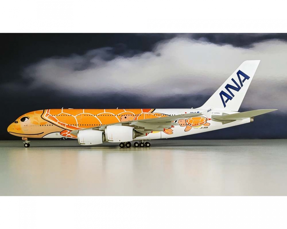 JC WINGS ANA -ALL NIPPON A380-800 Flying Honu- Ka La w/stand JA383A 1:200  Scale EW2388003