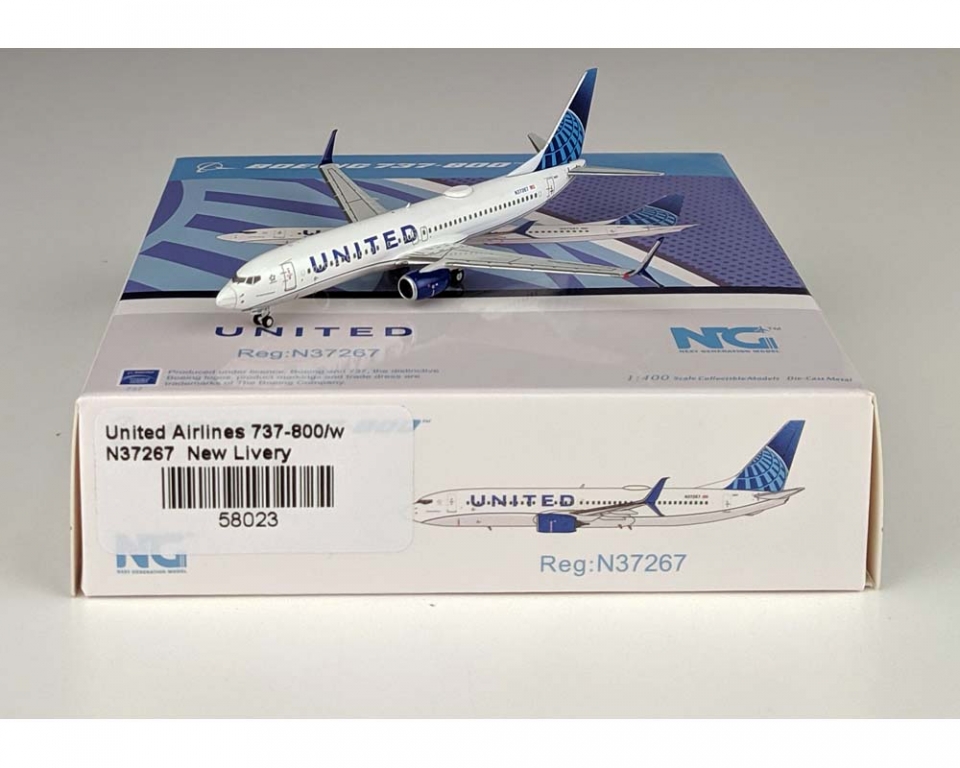 Reg #N77296 S NG Model NGM58010 1:400 United Airlines Boeing 737-800 pre-Painted/pre-Built 