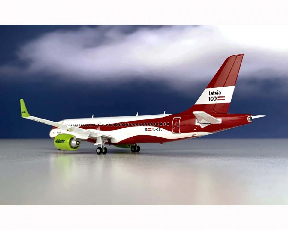 www.JetCollector.com: Air Baltic Latvia 100th A220-300 w/stand YL