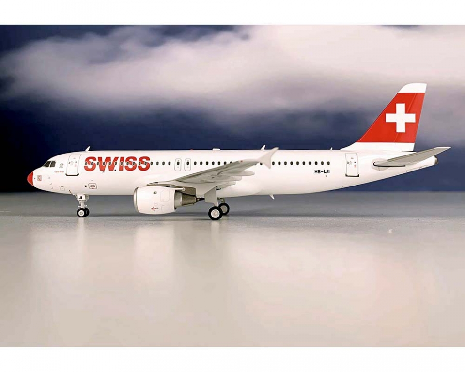 JFOX JFA320029 1/200 SWISS INTERNATIONAL AIRLINE A320 HB-IJI RED NOSE WITH STAND 