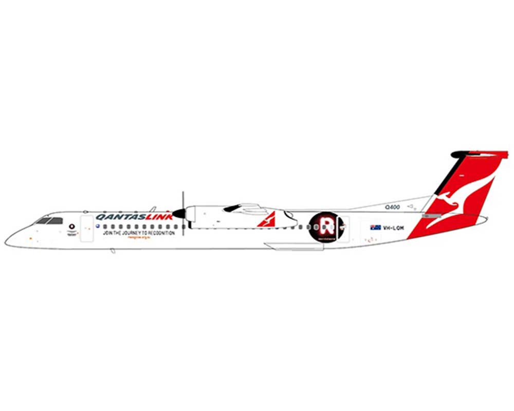 Qantaslink Dash 8 Q400 Recognise.org.au VH-LQM 1:200 Scale JC Wings JC2QFA208