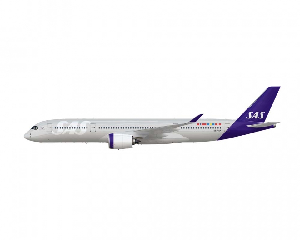 www.JetCollector.com: JC WINGS SAS A350-900 NEW LIVERY W/STAND