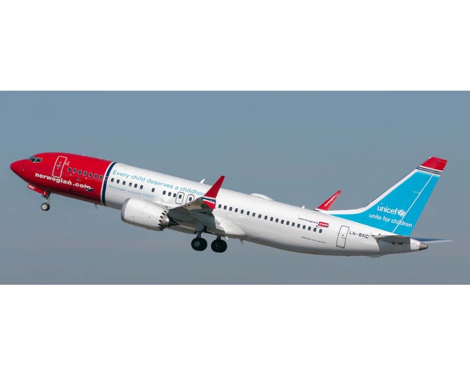 www.JetCollector.com: Norwegian B737 MAX8 Unicef LN-BKC 1:400