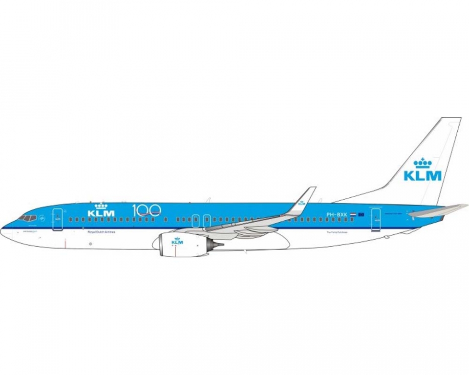 www.JetCollector.com: INFLIGHT KLM B737-800 100TH LOGO PH-BXK 1