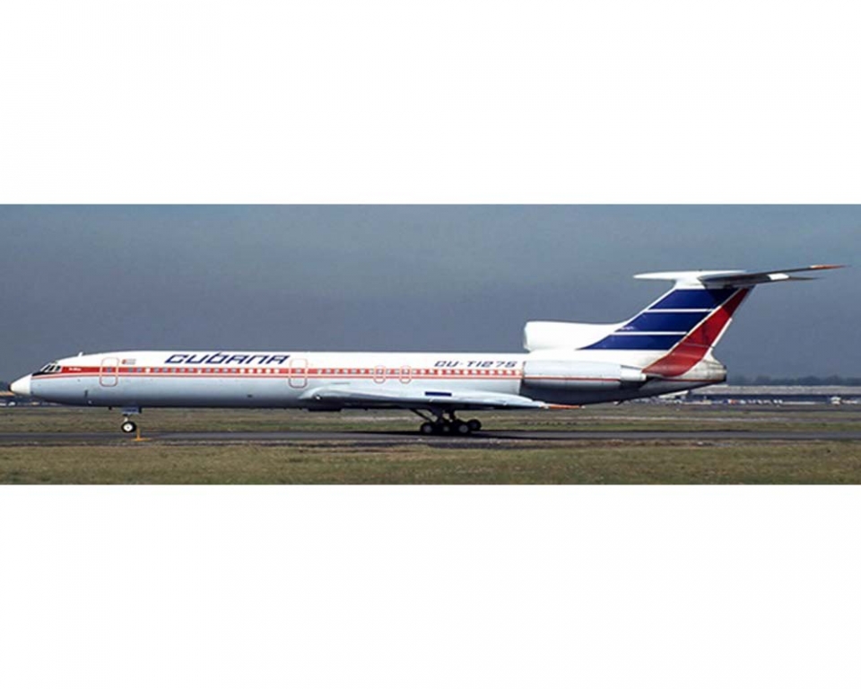 www.JetCollector.com: Cubana Tu-154 w/Stand CU-T1275 1:200 Scale