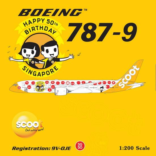 www.JetCollector.com: Scoot B787-9 '50th Anniversary' 9V-OJE