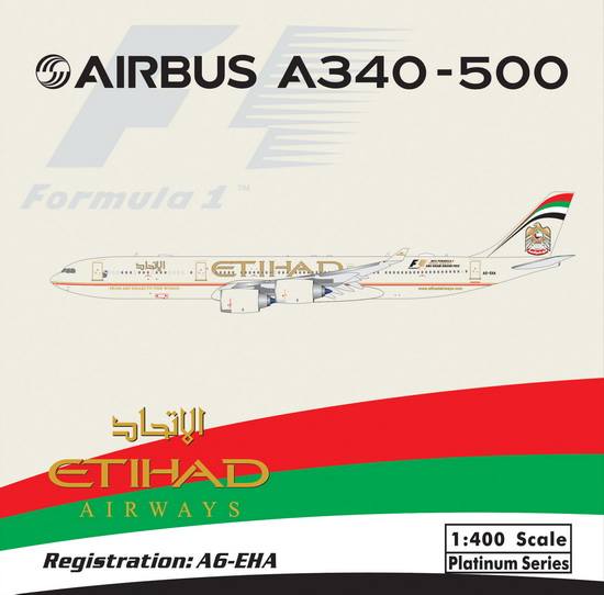 希少 1/400 エティハド航空 A340-500 F1特別塗装機 ダイキャスト www.JetCollector.com: ETIHAD A340-500 'F1 Livery' A6-EHA