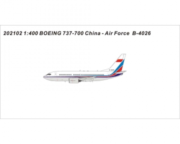 China Plaaf B737-700 B-4026 1:400 Scale Panda Models PM202102