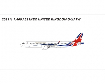 RAF Airbus A321Neo United Kingdom G-XATW 1:400 Scale Panda Models PM202111