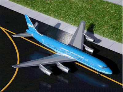 Jet-X 1/400 JXM129 A380QC BRANIFF ライトブルー www.JetCollector.com: Braniff DC-8-50 Blue 1:500