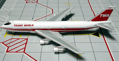 www.JetCollector.com: TWA (Twin Stripe) B747-100 1:500 Scale